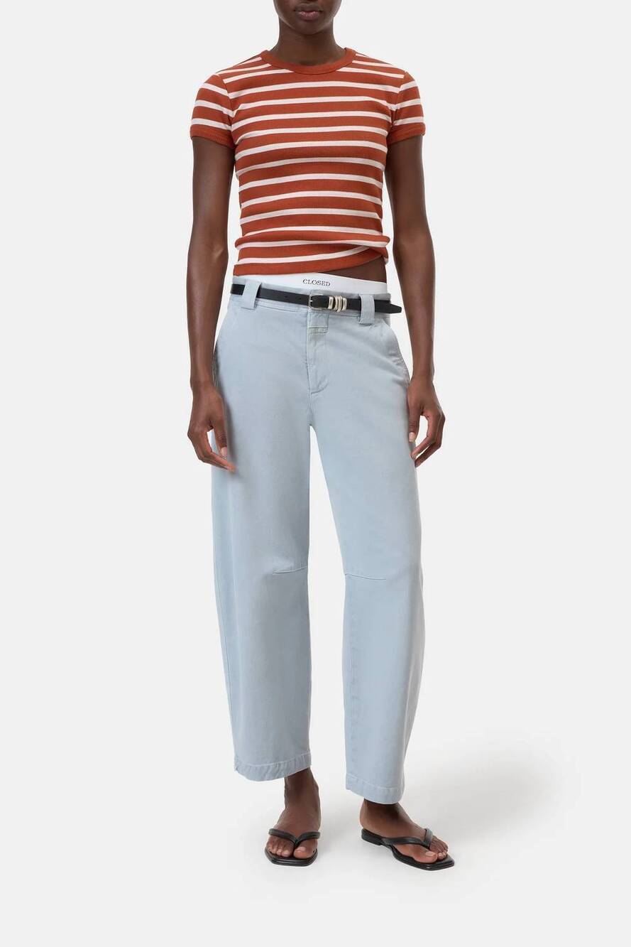 NEW CLOSED romi mid-rise pants in dove blue